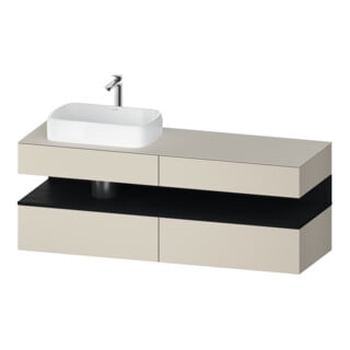Duravit Waschtischunterschrank Qatego 160x55x60cm, E sw/tau m, Pl, B l, B