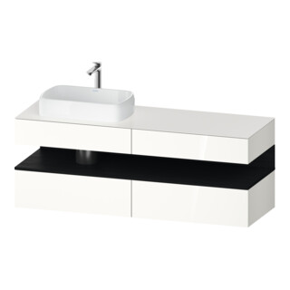Duravit Waschtischunterschrank Qatego 160x55x60cm, E sw/we g, Pl, Beck. li