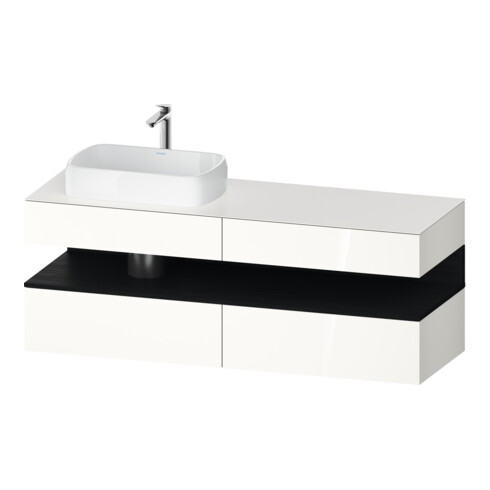 Duravit Waschtischunterschrank Qatego 160x55x60cm, E sw/we g, Pl, Beck. li