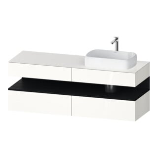 Duravit Waschtischunterschrank Qatego 160x55x60cm, E sw/we g, Pl, Beck. re