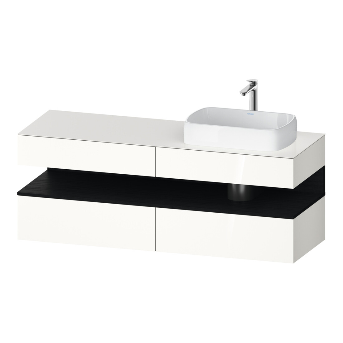 Duravit Waschtischunterschrank Qatego 160x55x60cm, E sw/we g, Pl, Beck. re