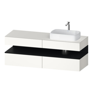 Duravit Waschtischunterschrank Qatego 160x55x60cm, E sw/we m, Pl, Beck. re