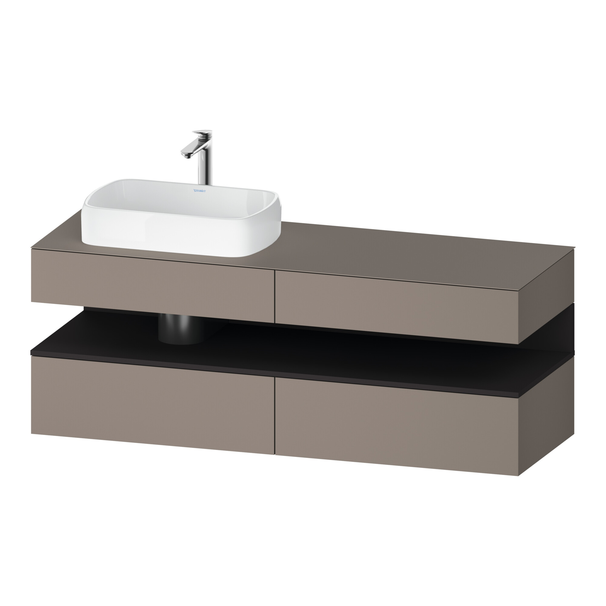Duravit Waschtischunterschrank Qatego 160x55x60cm, gra m/ba m, Pl, B l, B