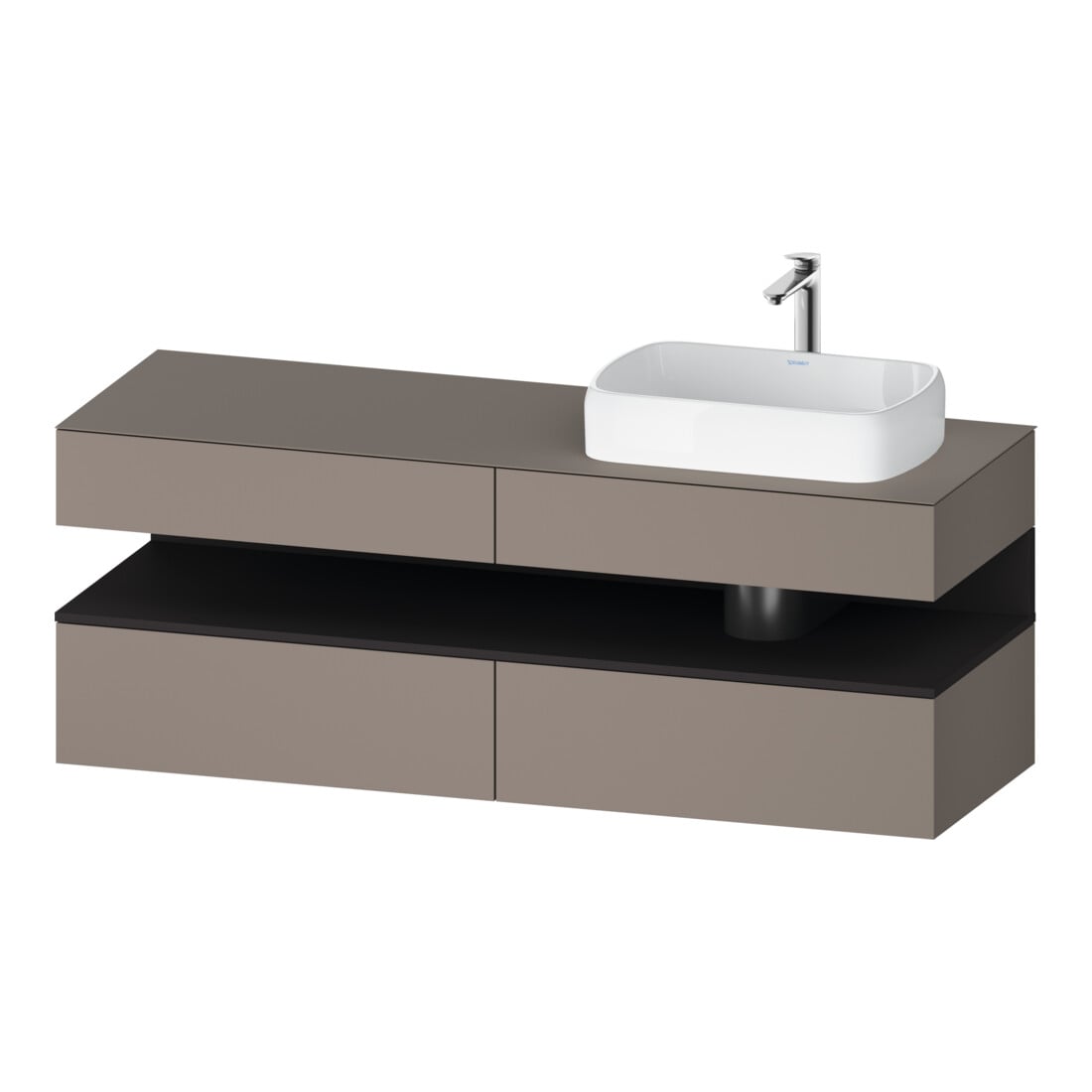 Duravit Waschtischunterschrank Qatego 160x55x60cm, gra m/ba m, Pl, Beck. re