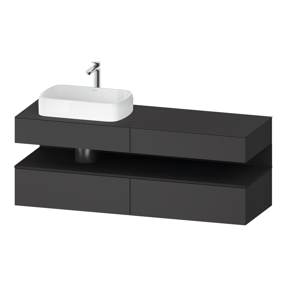 Duravit Waschtischunterschrank Qatego 160x55x60cm, gra m/Gr m, Pl, Beck. li