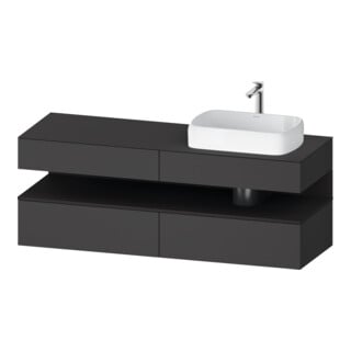 Duravit Waschtischunterschrank Qatego 160x55x60cm, gra m/Gr m, Pl, Beck. re