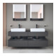 Duravit Waschtischunterschrank Qatego 160x55x60cm, gra m, Pl, B bs, Nischenb