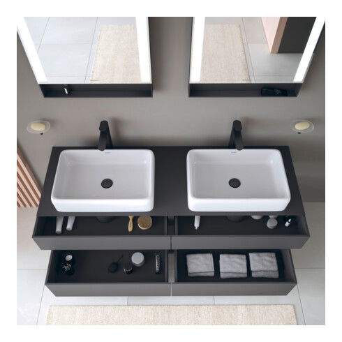 Duravit Waschtischunterschrank Qatego 160x55x60cm, gra m, Pl, B bs, Nischenb
