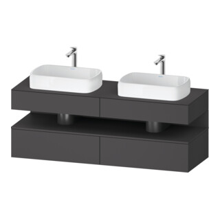 Duravit Waschtischunterschrank Qatego 160x55x60cm, gra m, Pl, Beck. beids.