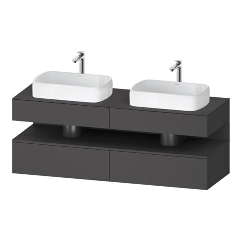 Duravit Waschtischunterschrank Qatego 160x55x60cm, gra m, Pl, Beck. beids.