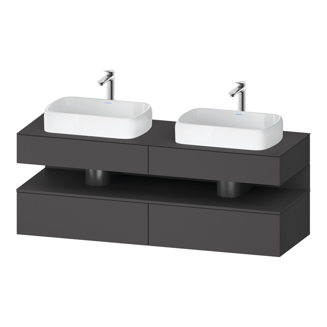 Duravit Waschtischunterschrank Qatego 160x55x60cm, gra m, Pl, Beck. beids.