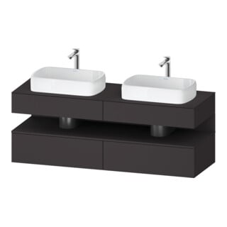 Duravit Waschtischunterschrank Qatego 160x55x60cm, gra m, Pl, Beck. beids.