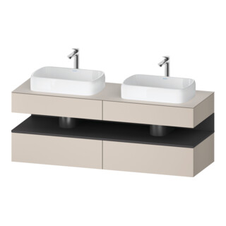 Duravit Waschtischunterschrank Qatego 160x55x60cm, gra m/ta m, Pl, B beids.