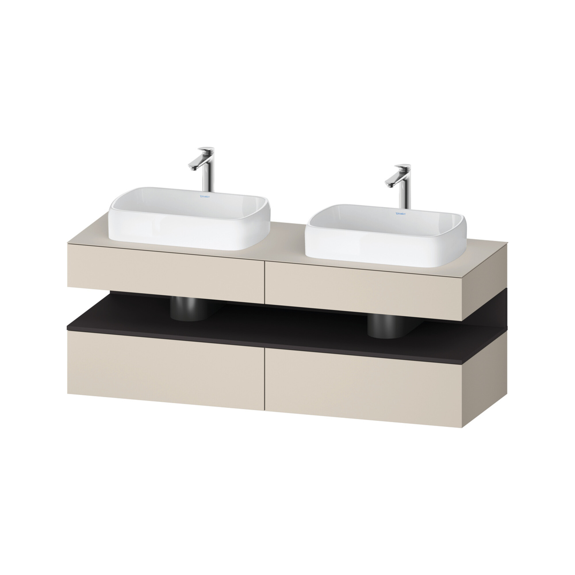 Duravit Waschtischunterschrank Qatego 160x55x60cm, gra m/ta m, Pl, B beids.