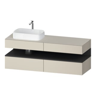 Duravit Waschtischunterschrank Qatego 160x55x60cm, gra m/ta m, Pl, B l, B