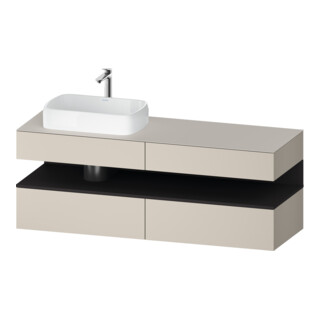 Duravit Waschtischunterschrank Qatego 160x55x60cm, gra m/ta m, Pl, B l, B