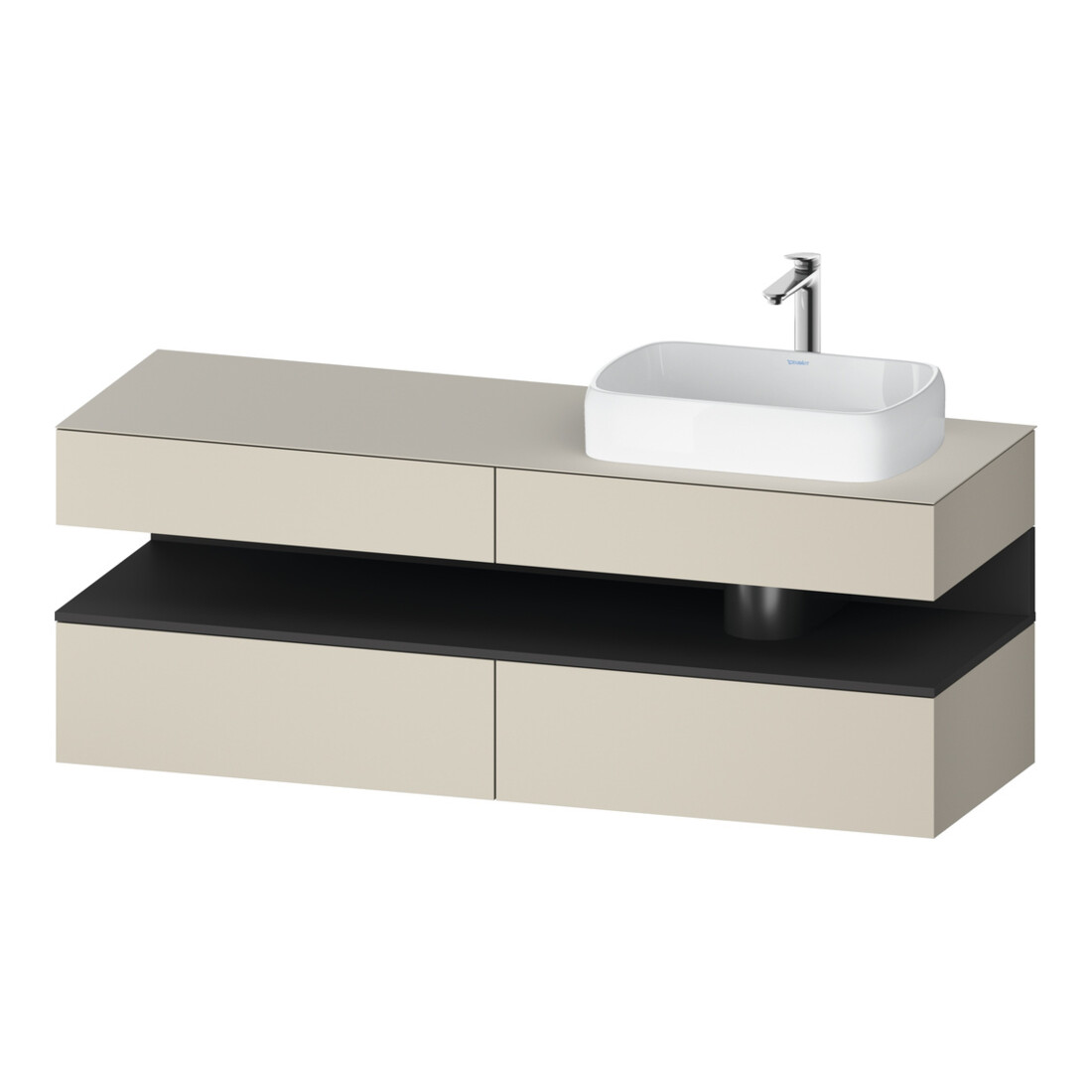 Duravit Waschtischunterschrank Qatego 160x55x60cm, gra m/ta m, Pl, B r, B