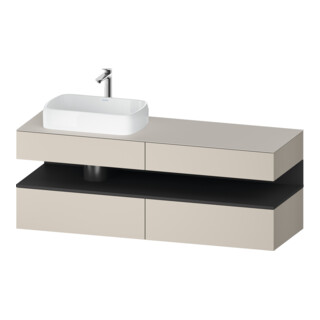 Duravit Waschtischunterschrank Qatego 160x55x60cm, gra m/ta m, Pl, Beck. li