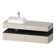 Duravit Waschtischunterschrank Qatego 160x55x60cm, gra m/ta m, Pl, Beck. li