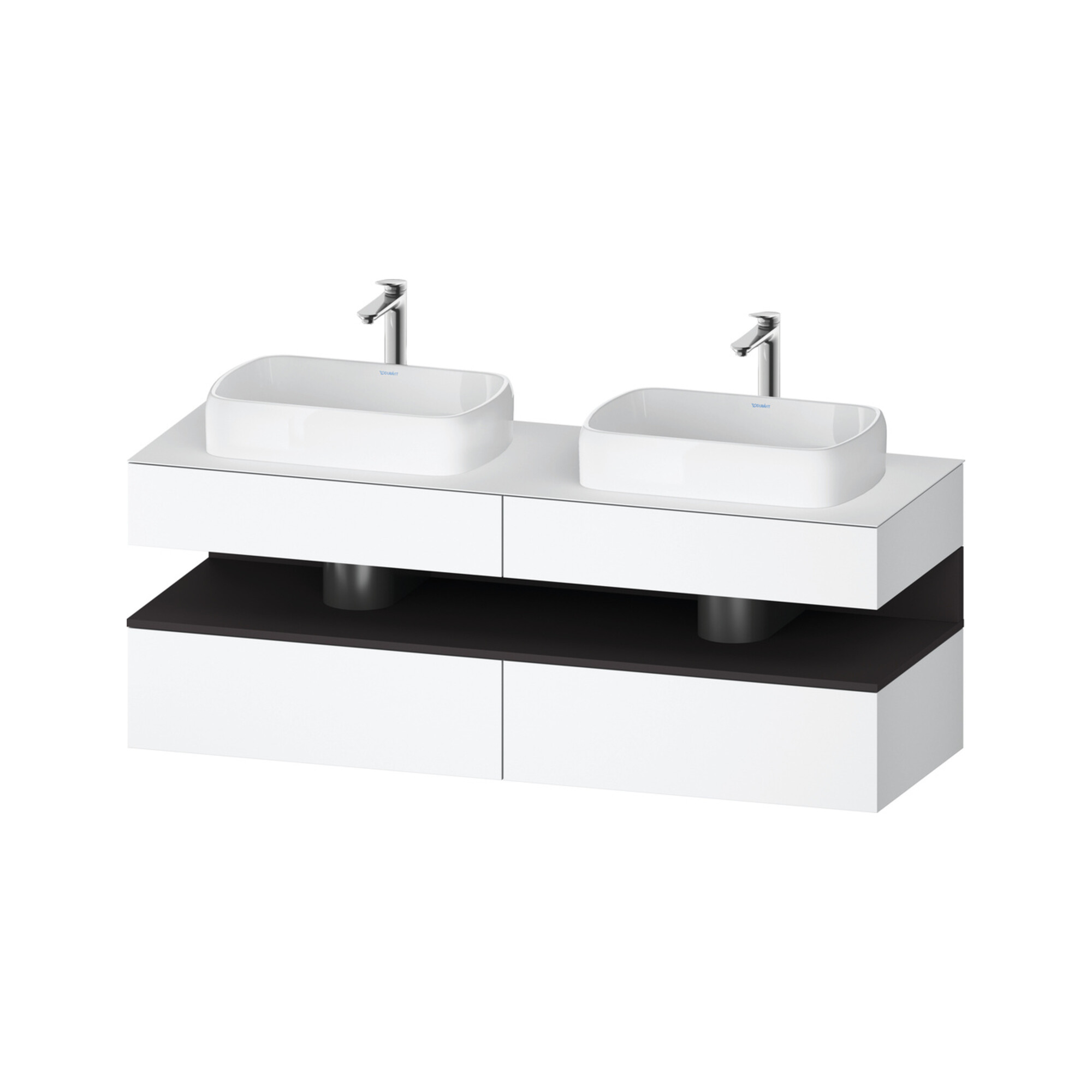 Duravit Waschtischunterschrank Qatego 160x55x60cm, gra m/we m, Pl, B beids.