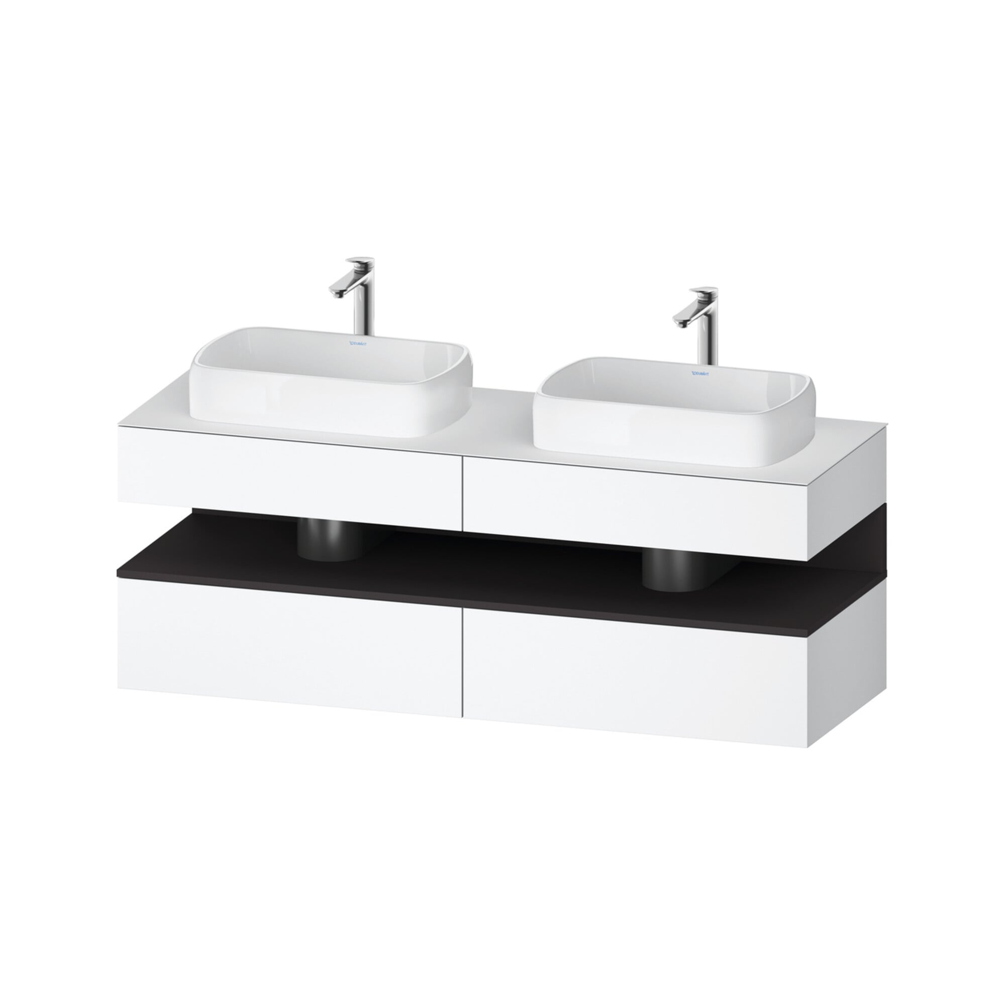 Duravit Waschtischunterschrank Qatego 160x55x60cm, gra m/we m, Pl, B bs, B