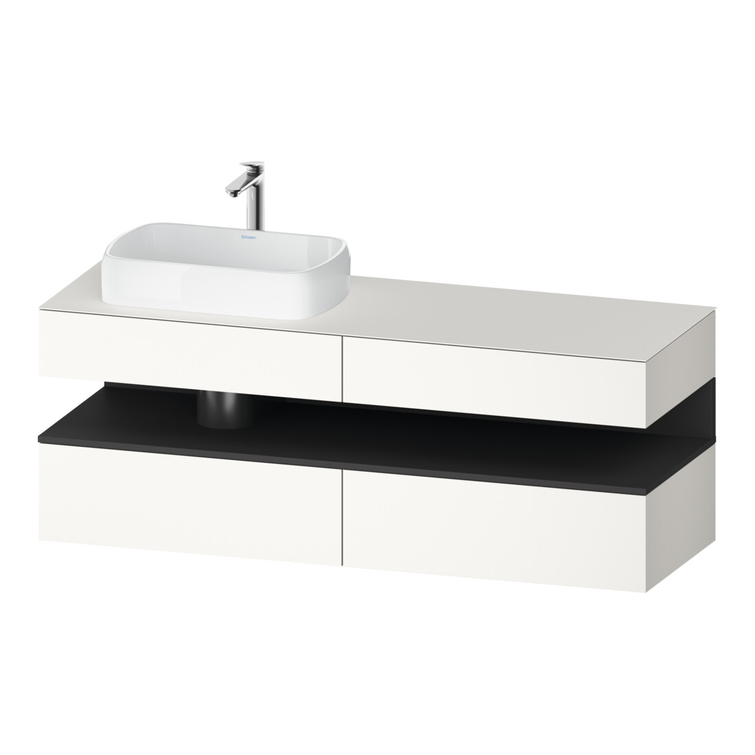 Duravit Waschtischunterschrank Qatego 160x55x60cm, gra m/we m, Pl, B l, B