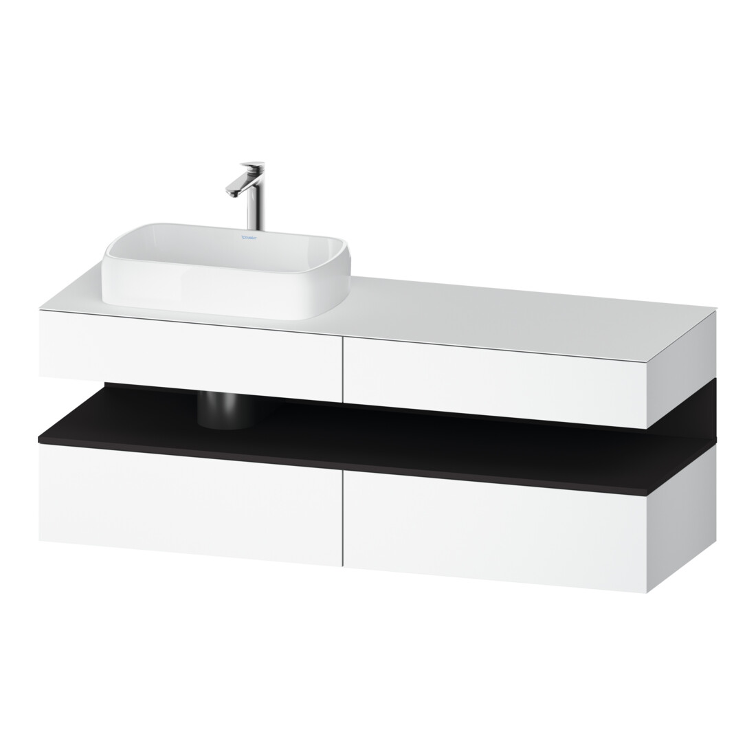 Duravit Waschtischunterschrank Qatego 160x55x60cm, gra m/we m, Pl, B l, B