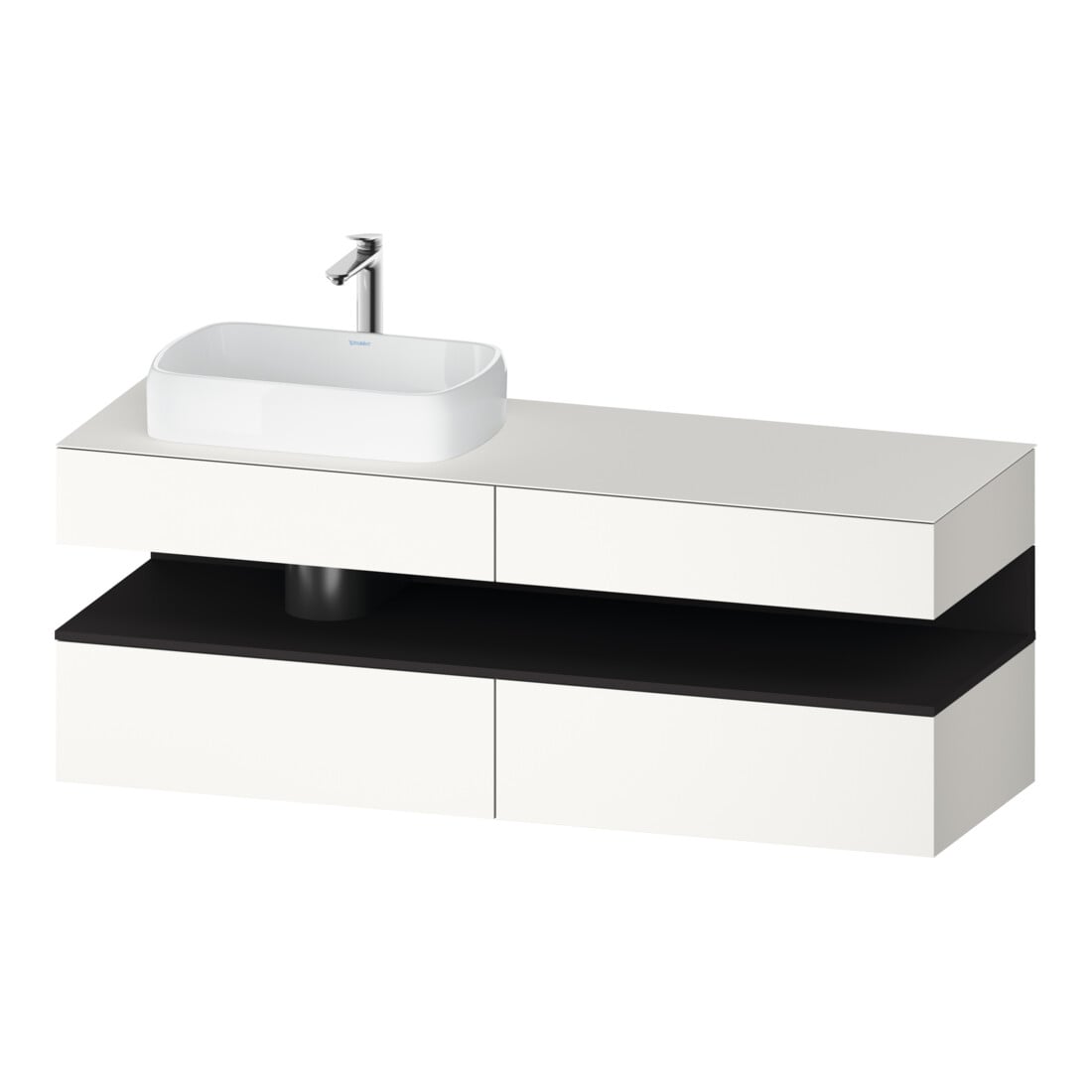Duravit Waschtischunterschrank Qatego 160x55x60cm, gra m/we m, Pl, B l, B
