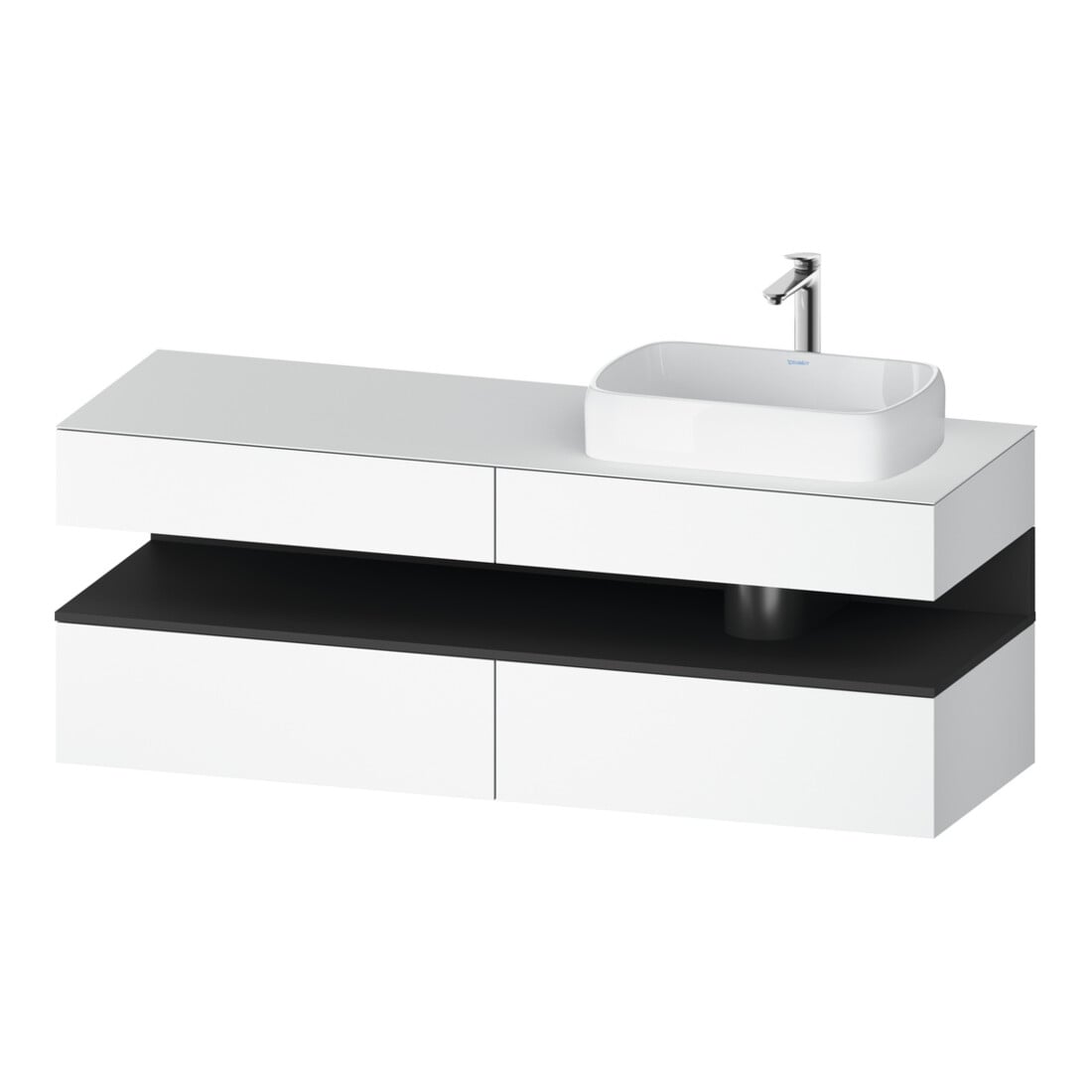 Duravit Waschtischunterschrank Qatego 160x55x60cm, gra m/we m, Pl, B r, B