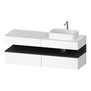 Duravit Waschtischunterschrank Qatego 160x55x60cm, gra m/we m, Pl, Beck. re
