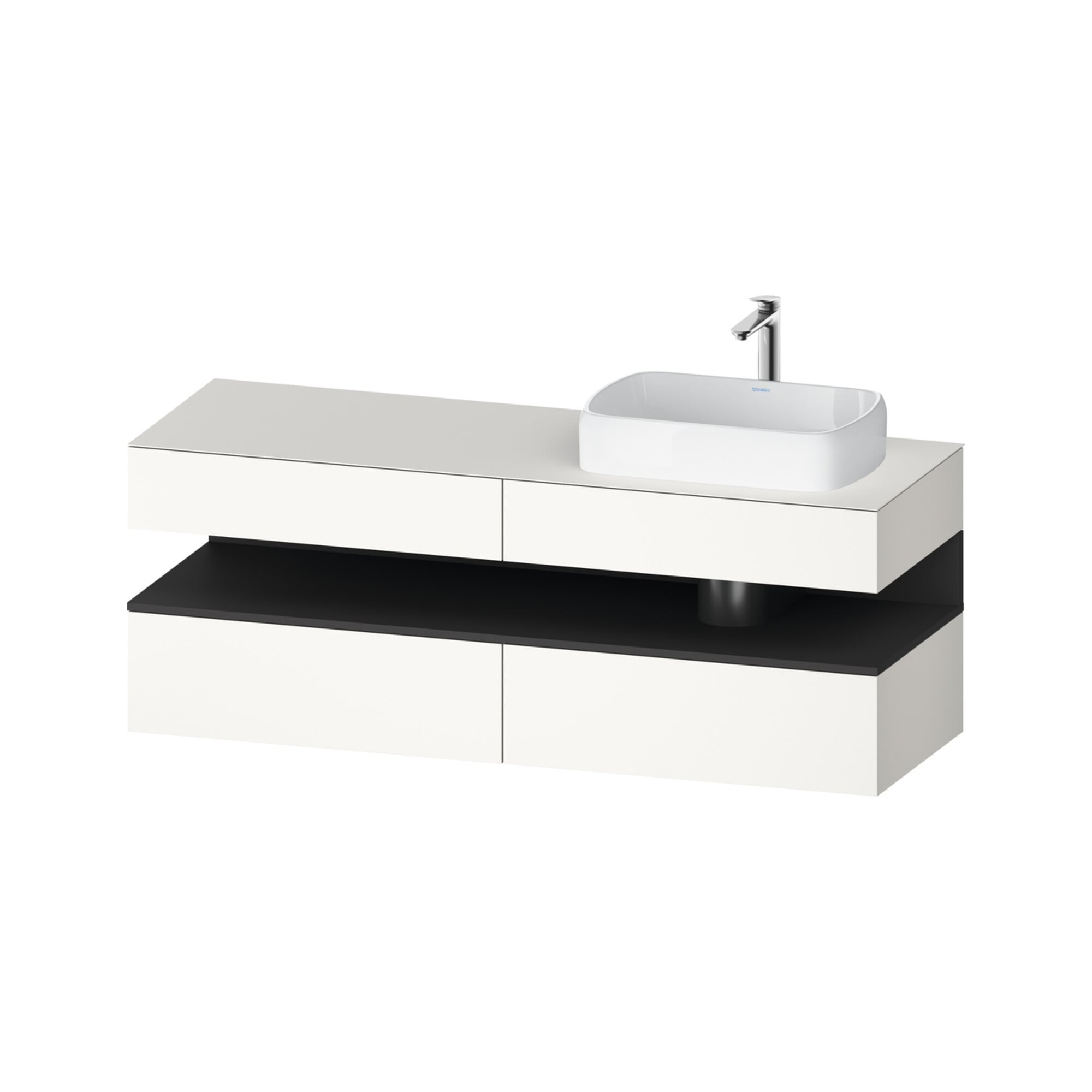 Duravit Waschtischunterschrank Qatego 160x55x60cm, gra m/we m, Pl, Beck. re