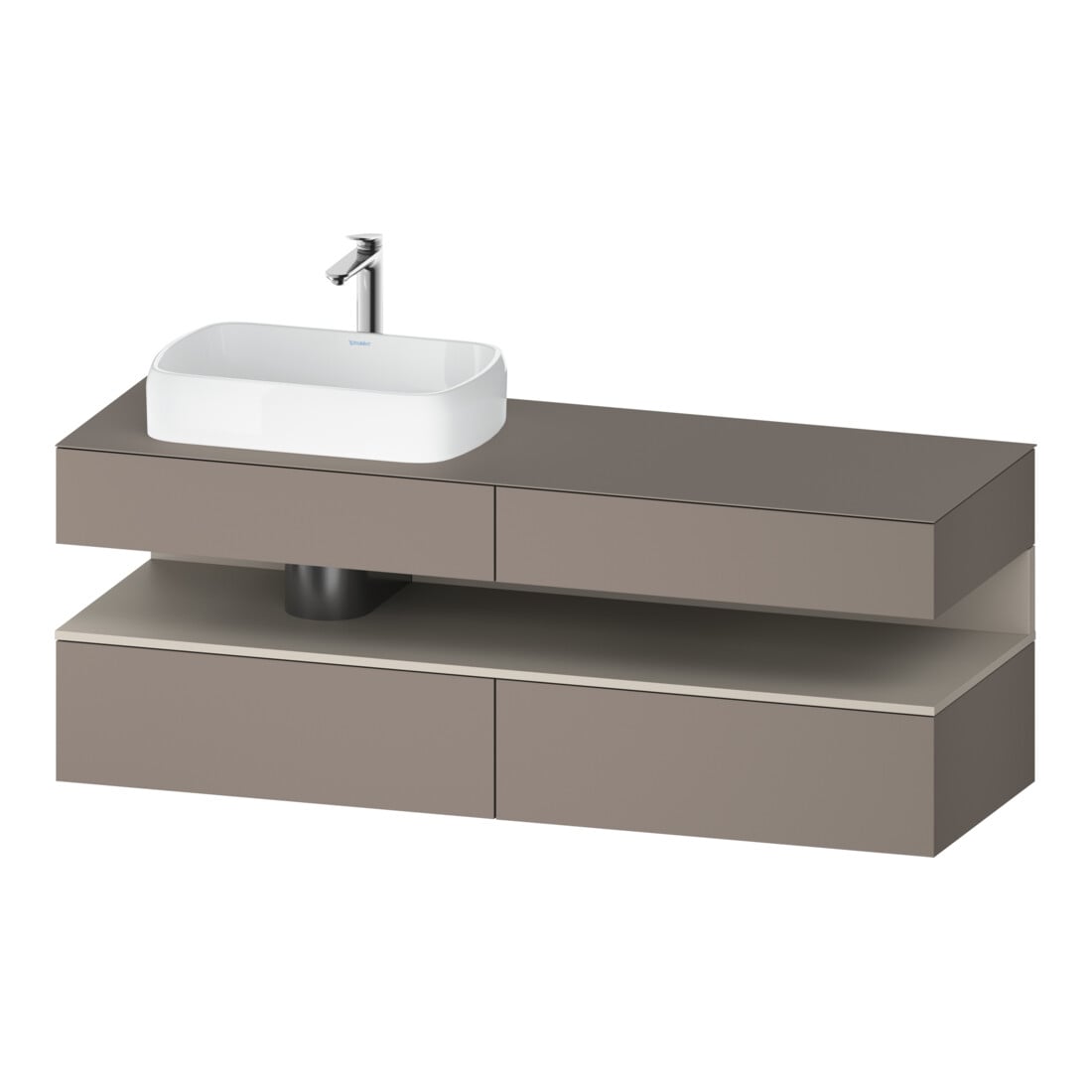 Duravit Waschtischunterschrank Qatego 160x55x60cm, T m/ba m, Pl, Beck. li