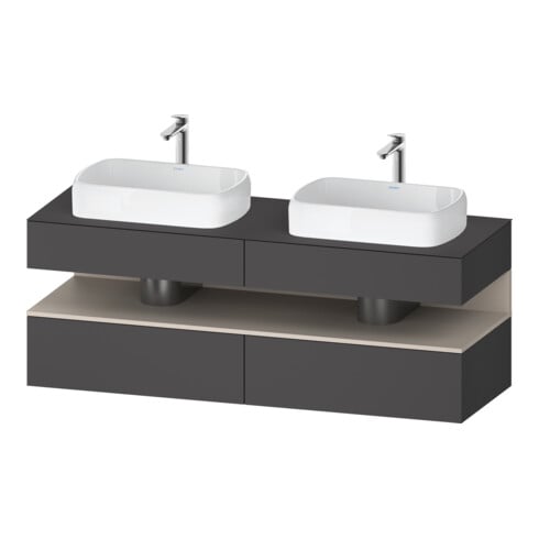 Duravit Waschtischunterschrank Qatego 160x55x60cm, T m/Gr m, Pl, Beck. beids.
