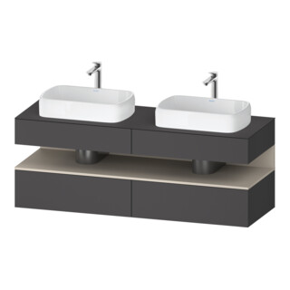 Duravit Waschtischunterschrank Qatego 160x55x60cm, T m/Gr m, Pl, Beck. beids.