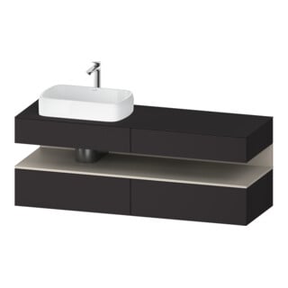Duravit Waschtischunterschrank Qatego 160x55x60cm, T m/Gr m, Pl, Beck. li