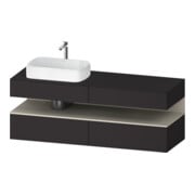 Duravit Waschtischunterschrank Qatego 160x55x60cm, T m/Gr m, Pl, Beck. li