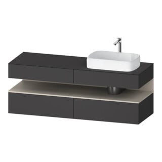 Duravit Waschtischunterschrank Qatego 160x55x60cm, T m/Gr m, Pl, Beck. re