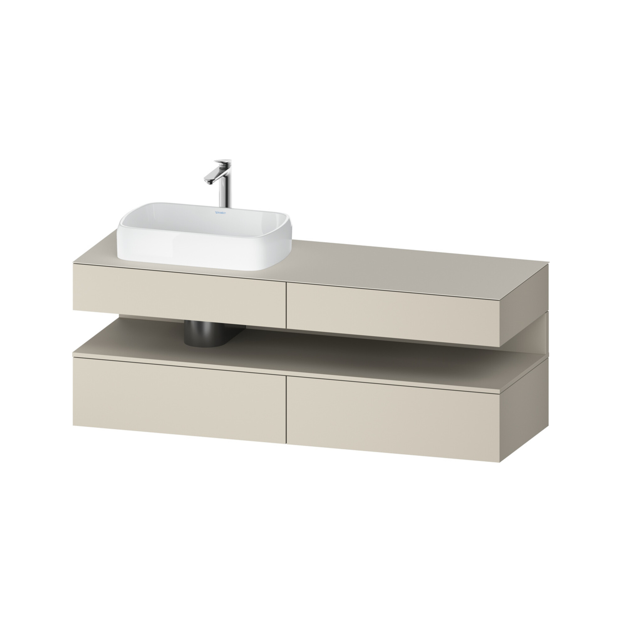 Duravit Waschtischunterschrank Qatego 160x55x60cm, T m, Pl, Beck. li, Nischenb