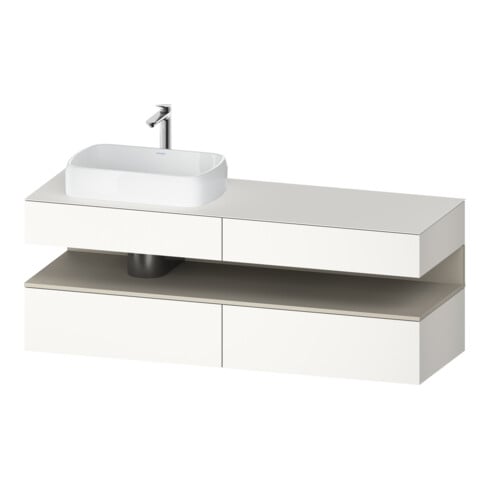 Duravit Waschtischunterschrank Qatego 160x55x60cm, T m/we m, Pl, B l, Nischenb