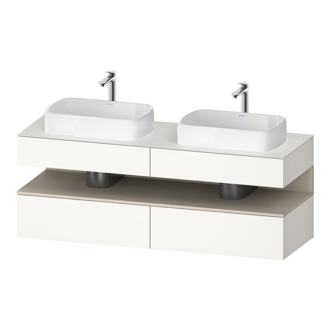 Duravit Waschtischunterschrank Qatego 160x55x60cm, T m/we m, Pl, Beck. beids.