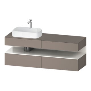Duravit Waschtischunterschrank Qatego 160x55x60cm, w g/b m, Pl, B li, Nischenb