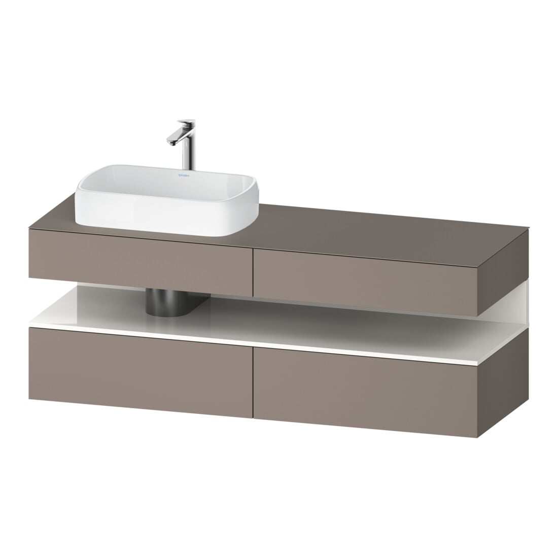 Duravit Waschtischunterschrank Qatego 160x55x60cm, w g/b m, Pl, Beck. li