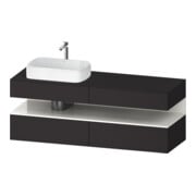 Duravit Waschtischunterschrank Qatego 160x55x60cm, w g/Gra m, Pl, B l, B