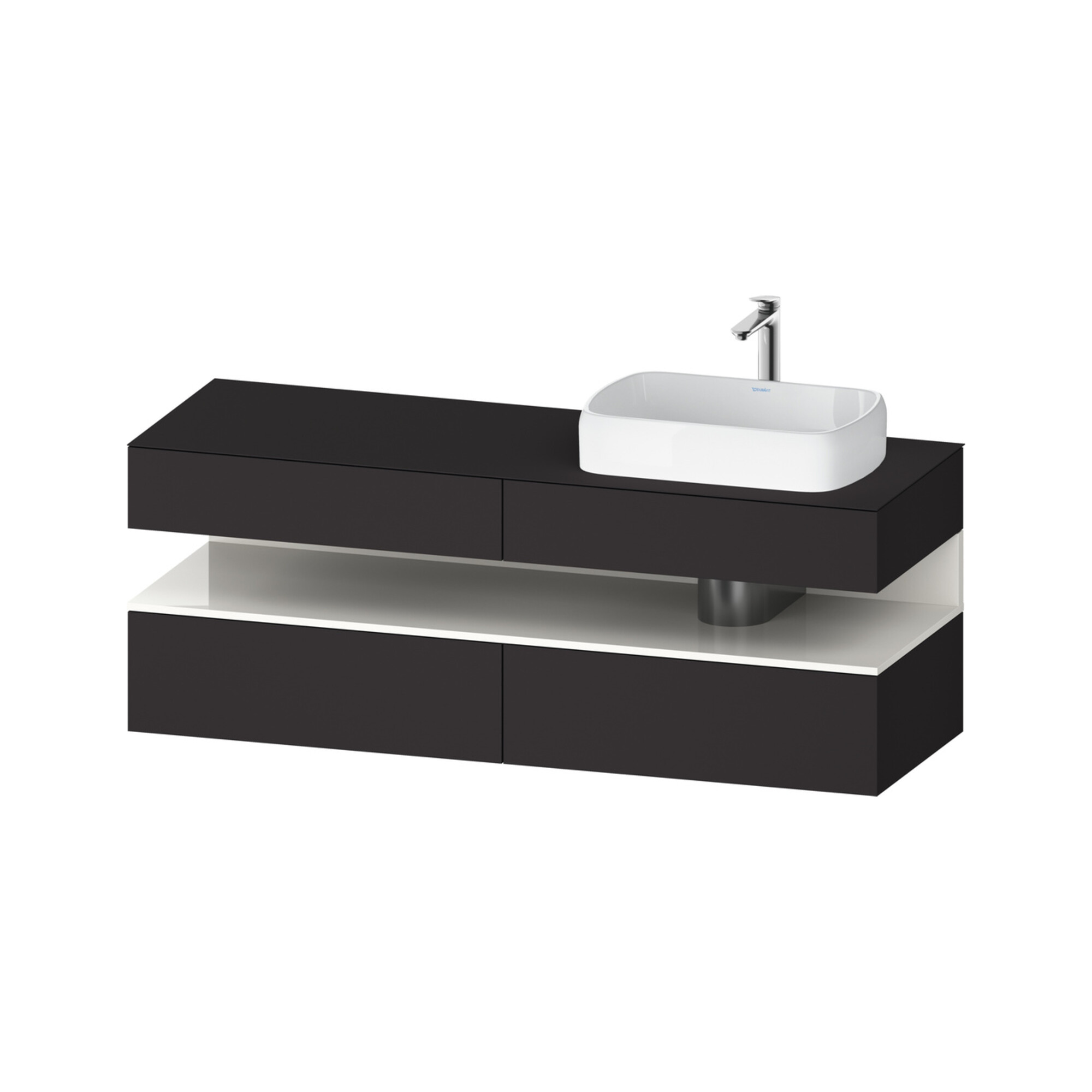 Duravit Waschtischunterschrank Qatego 160x55x60cm, w g/Gra m, Pl, B r, B