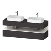 Duravit Waschtischunterschrank Qatego 160x55x60cm, w g/Gra m, Pl, Beck. beids.