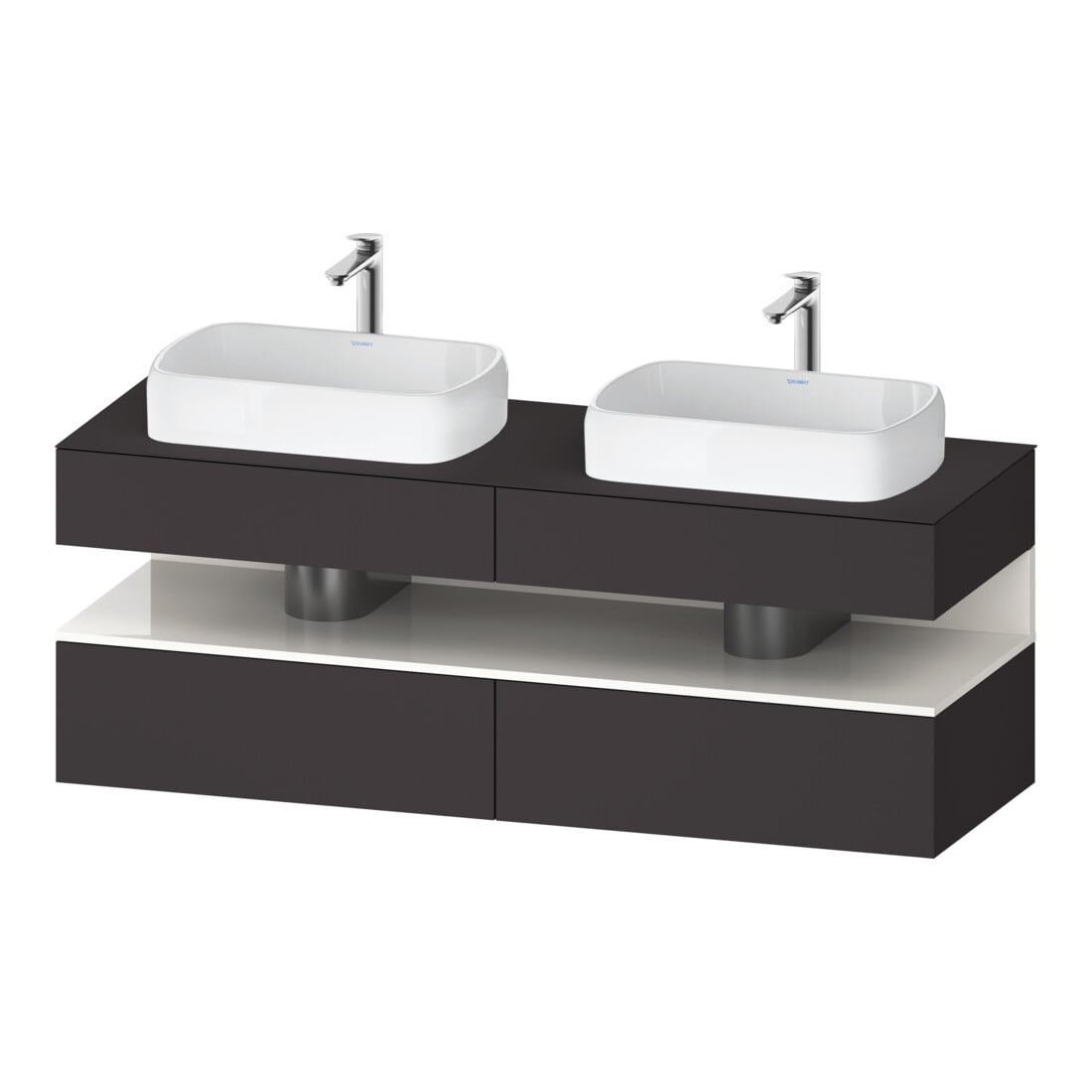 Duravit Waschtischunterschrank Qatego 160x55x60cm, w g/Gra m, Pl, Beck. beids.