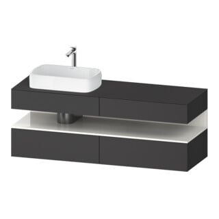 Duravit Waschtischunterschrank Qatego 160x55x60cm, w g/Gra m, Pl, Beck. li