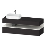 Duravit Waschtischunterschrank Qatego 160x55x60cm, w g/Gra m, Pl, Beck. li