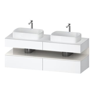 Duravit Waschtischunterschrank Qatego 160x55x60cm, w hgl/we m, Pl, B beids.