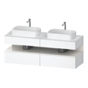 Duravit Waschtischunterschrank Qatego 160x55x60cm, w hgl/we m, Pl, B beids.